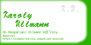 karoly ullmann business card